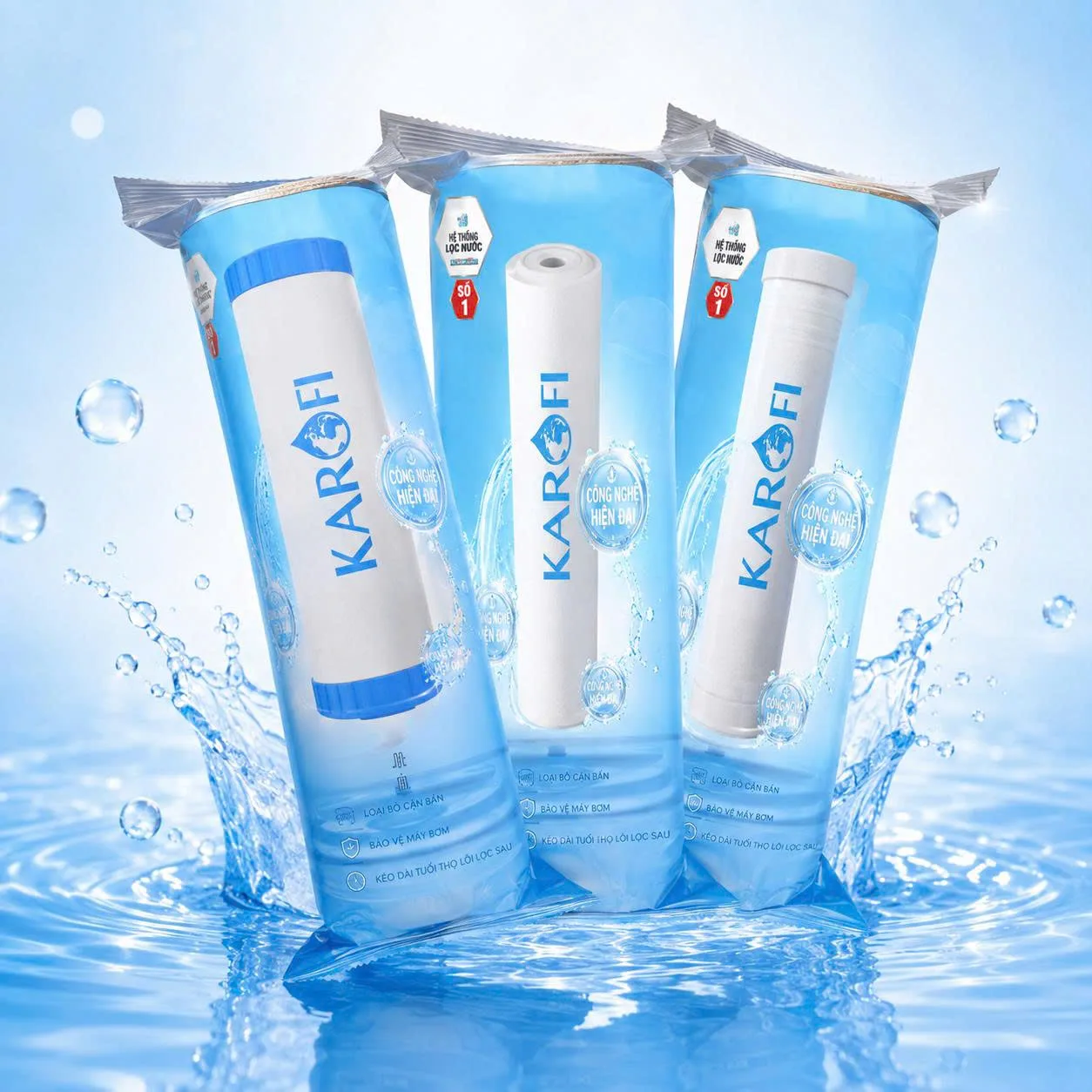 Bộ 3 lõi lọc thô Karofi chính hãng