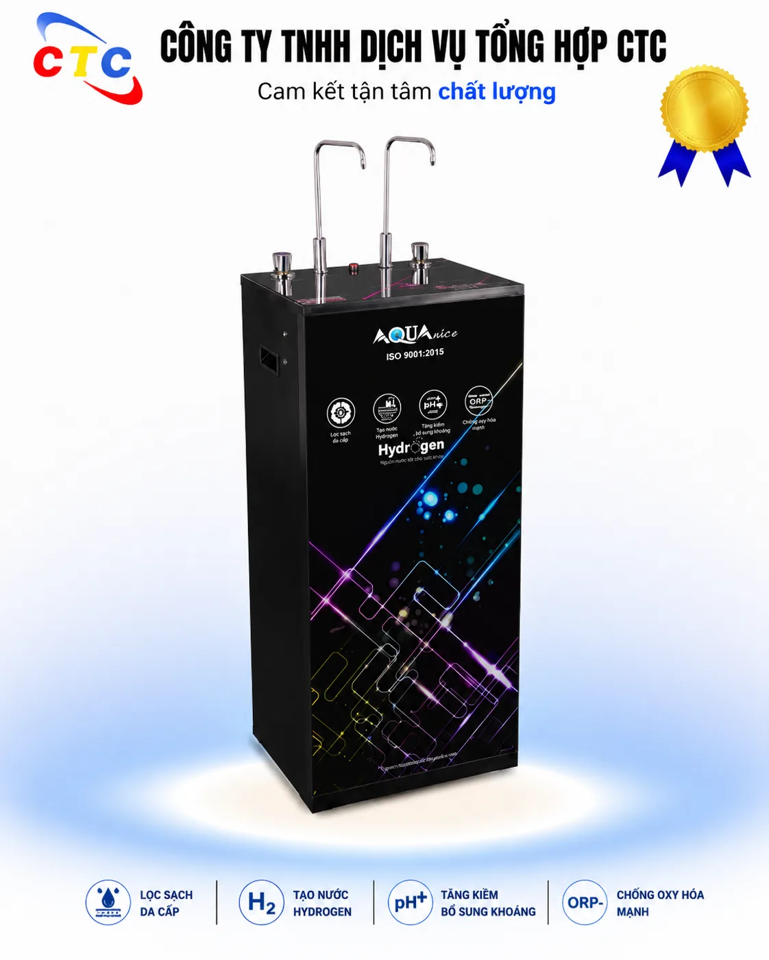 Máy lọc nước Aqua 2 vòi cao cấp tại LỌC NƯỚC CTC