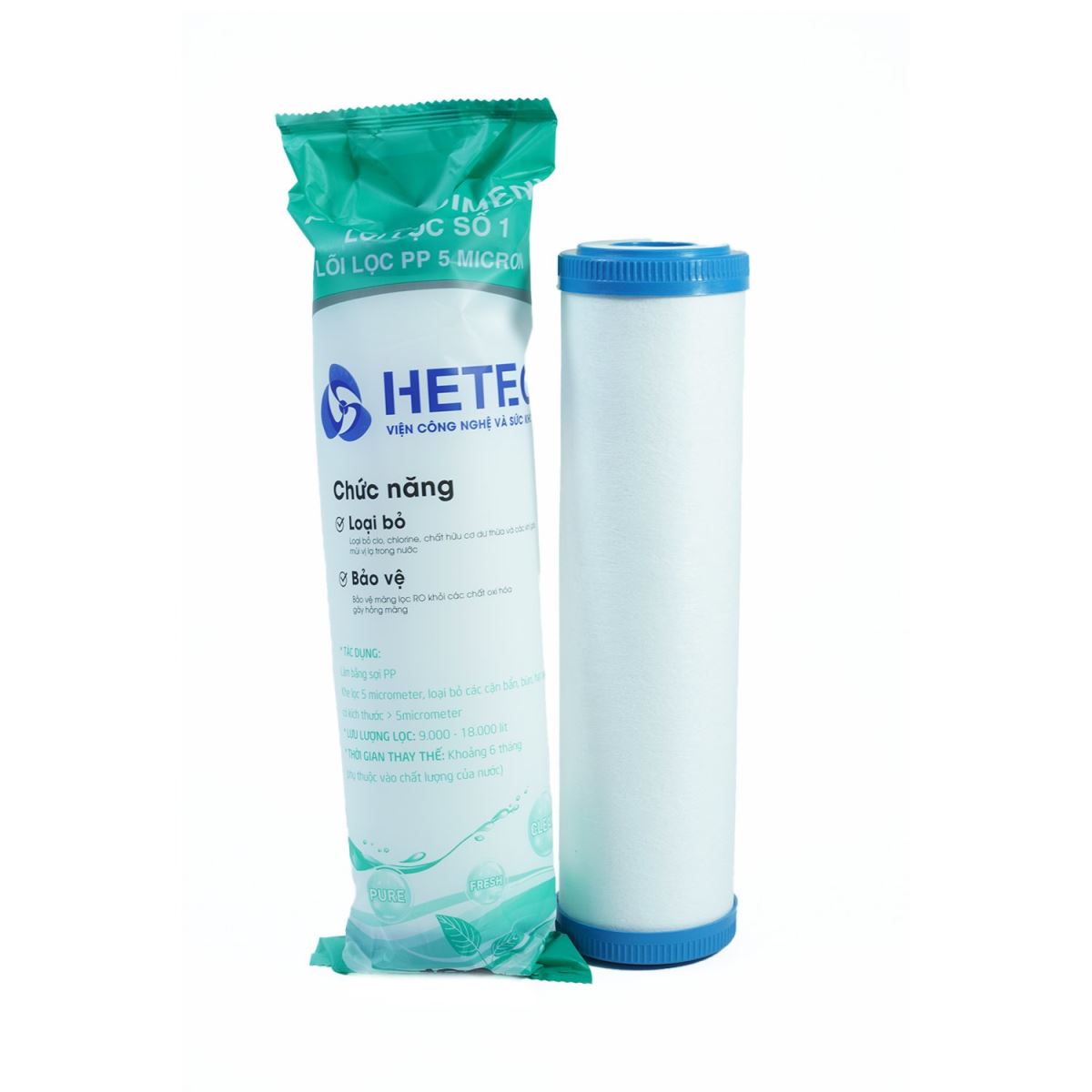 Bộ 3 lõi lọc thô 123 Hetec cho hệ thống lọc nước gia đình - ảnh 2