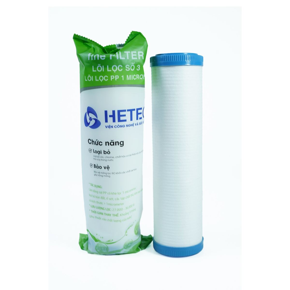 Bộ 3 lõi lọc thô 123 Hetec cho hệ thống lọc nước gia đình - ảnh 4