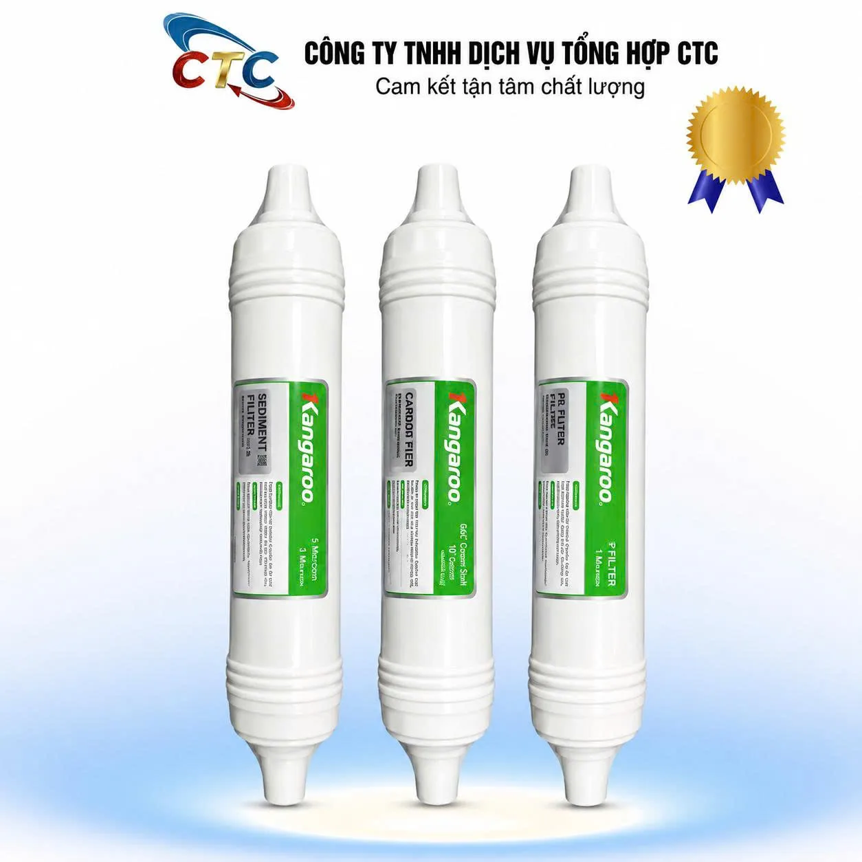 Bộ 3 lõi lọc nước Kangaroo số 1, 2, 3 đấu nhanh chính hãng