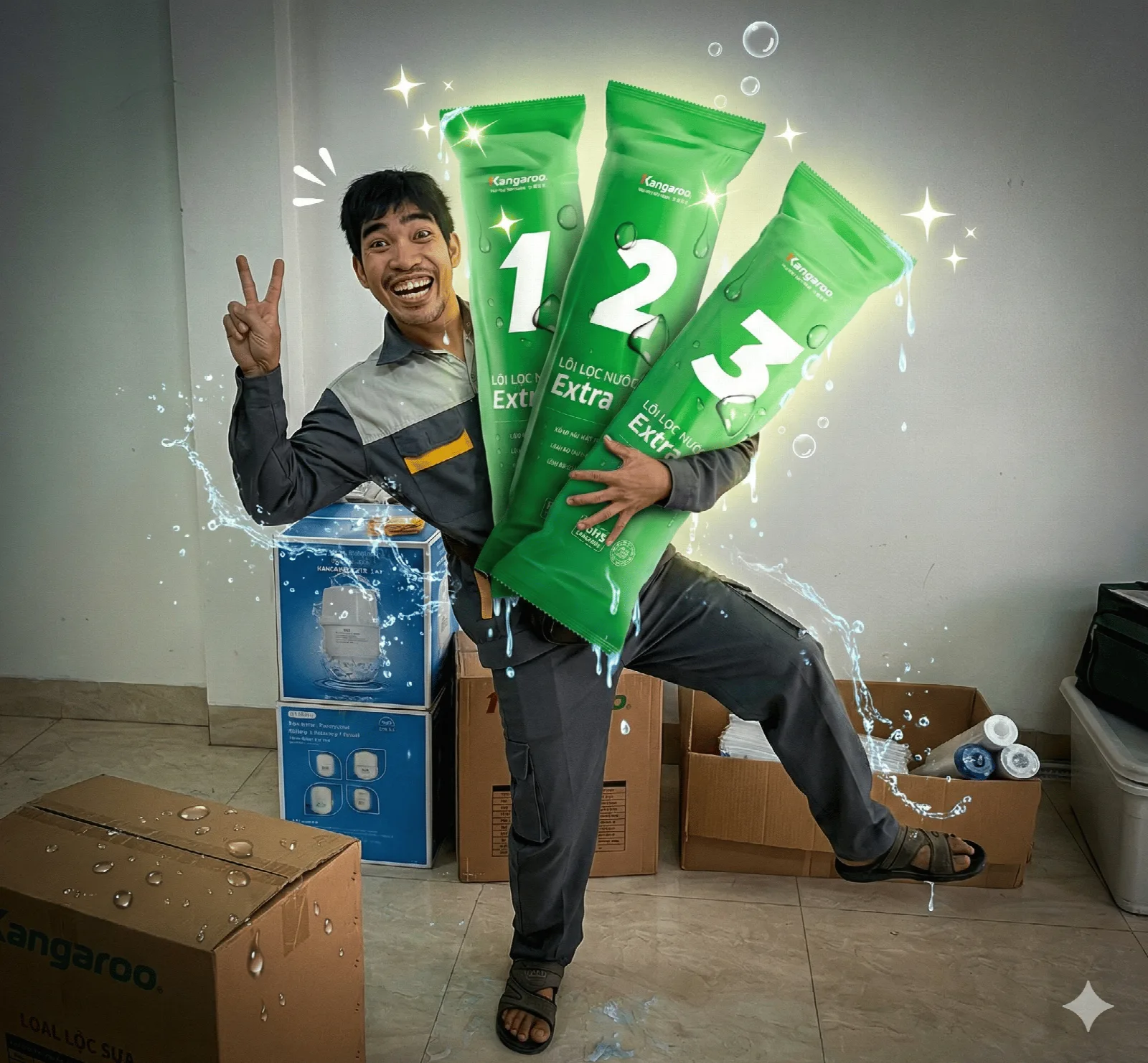 Dịch Vụ Vệ Sinh Máy Lọc Nước Tại Nhà 180K: Tặng 3 Lõi Lọc
